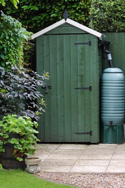 Shed Rain Gutter Installation